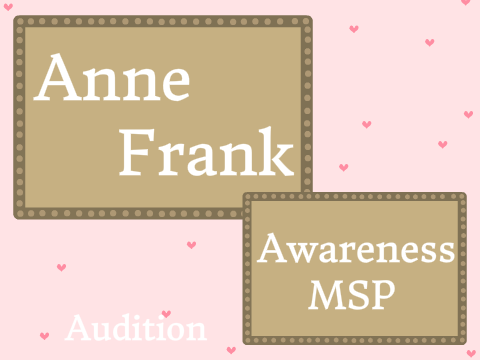 Anne Frank Awareness MSP singer entry
