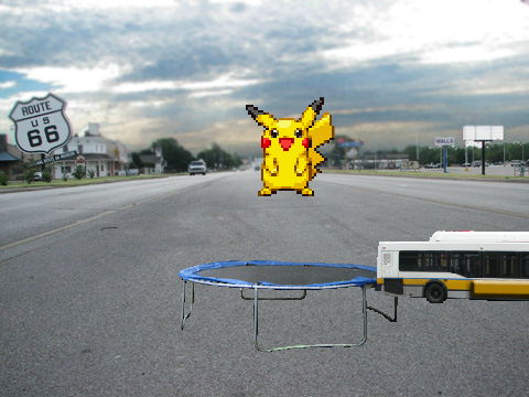 Pikachu on Route 66