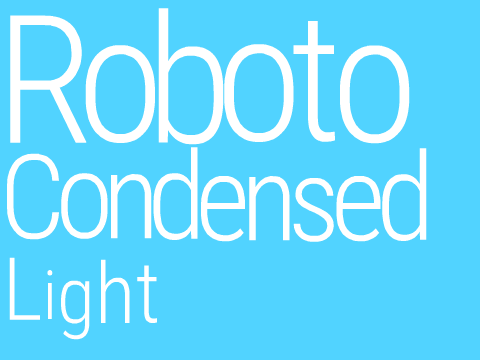 Roboto Condensed Light | The Font Project