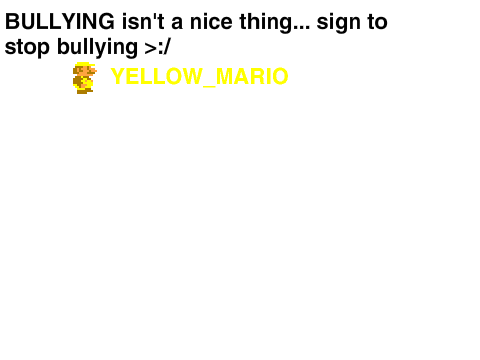 Sign to stop bullying from happening
