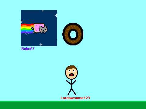 Add Yourself Trying To Get The Flying Doh-Nut