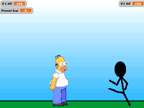 Homer VS. stickman