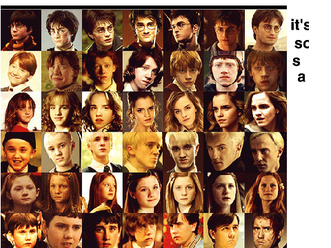 Harry Potter Characters through the years!