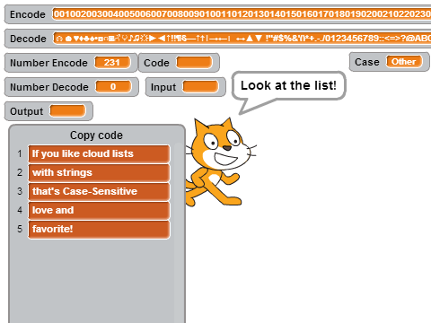 Cloud Data LISTS