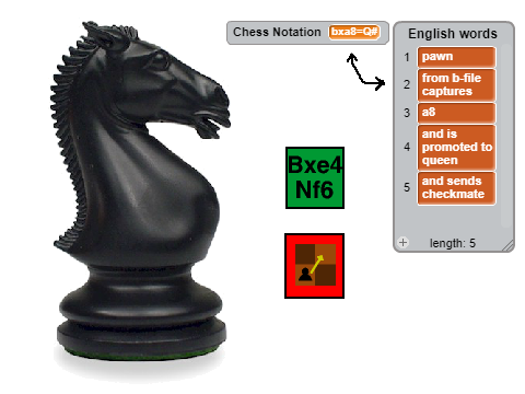 Algebraic Chess Notation to Words Converter