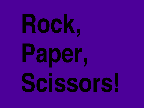 Rock, paper, scissors!