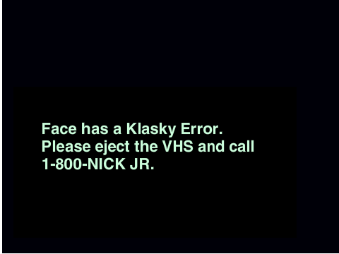 Klasky Csupo Robot logo 4000 Nick Jr. Face Error 