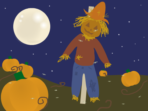 Pumpkin Patch Drawing ~ Fall Speed Paint