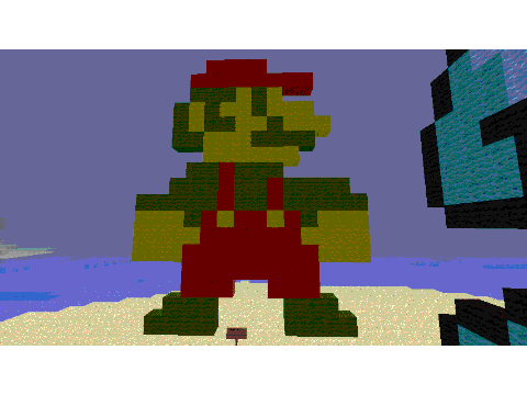 Minecraft pixel art... Mario