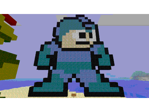 Minecraft pixel art... Mega Man