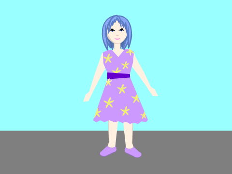 Blue hair girl for @Usetca