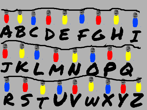 stranger things lights n' letters