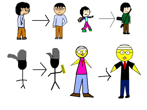 昔のキャラクターをすべてベクターにしてみた