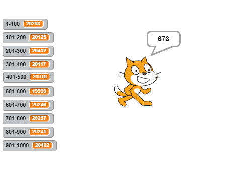 Scratchの乱数に偏りはどれぐらいあるのか調べる