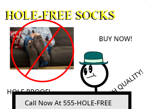 Hole-Free socks [GLECK's Commercial Contest]