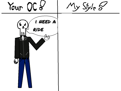 I Added my OC, draw it in your style please! 