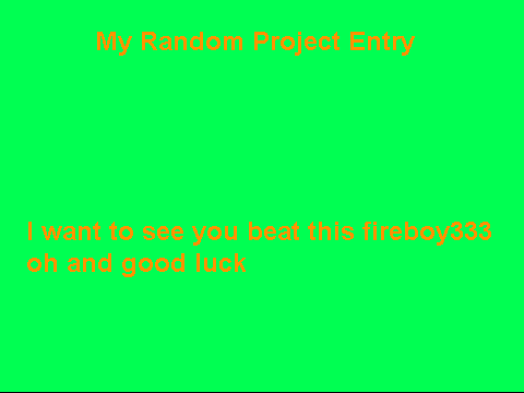 random entry for contest
