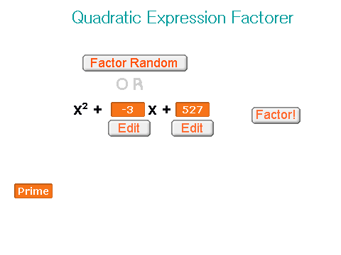 Quadratic Expression Factorer