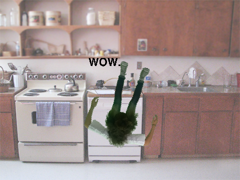 me doing yoga in my kitchen