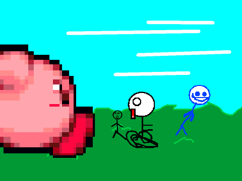 Add yourself running from a Giant Kirby! remix remix