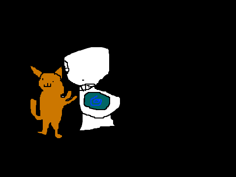 cat flushing a toilet remix