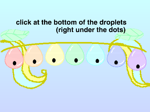 How to operate the "Droplet bells"