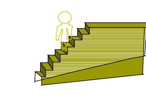 some 3d stairs with a wierd person thing. (: