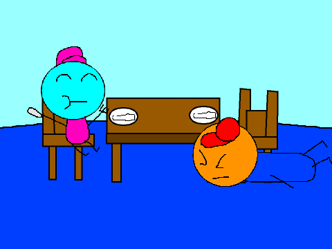 Sparklebross eats MrMarioBross's Food