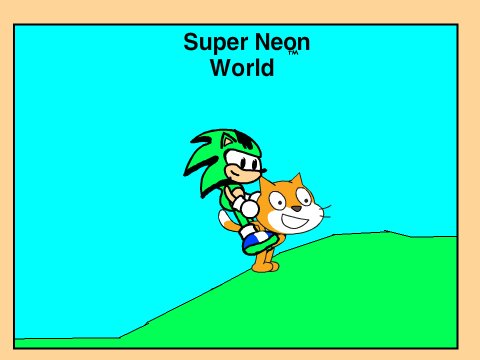 Super Neon World Title Screen