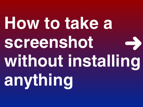 How to take a screenshot
