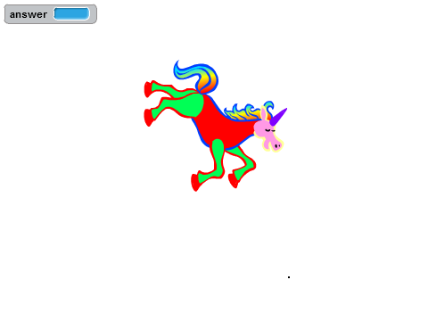 Multi colorured unicorn