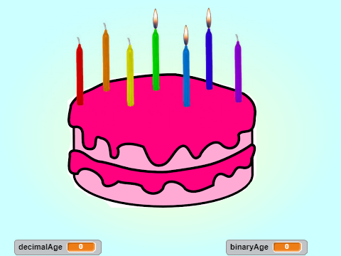 Binary birthday cake starter code remix