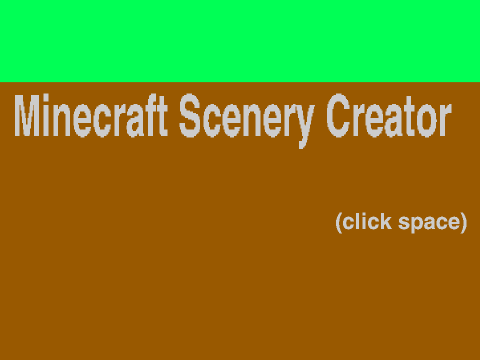 Minecraft Scenery Creator
