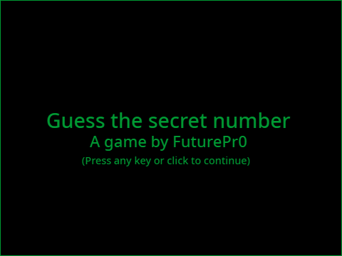 Guess the secret number