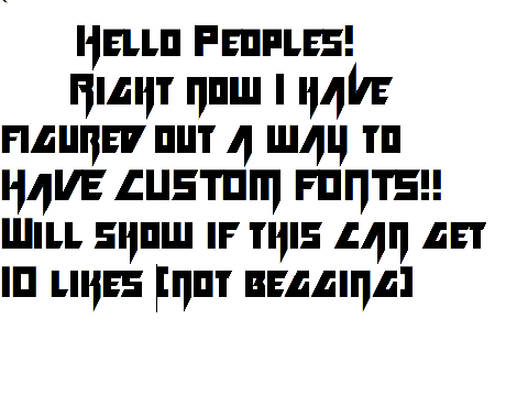 CUSTOM FONT INFOS