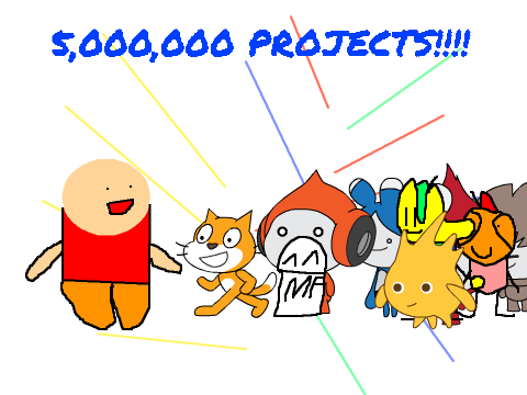 5,000,000 Projects celebration on Scratch