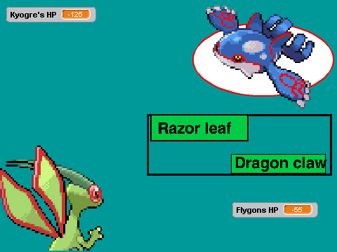 POKE'MON BATTLE: Flygon  Vs. Kyoger
