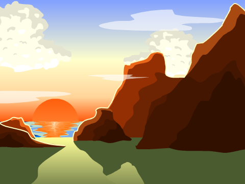 Background #1 - Sunset Mountains