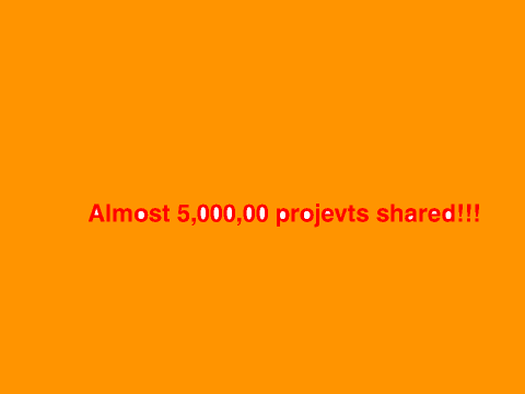 almost 5,000,00 projects shared! 