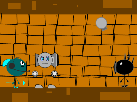 (3) Robot and plant VS darkness