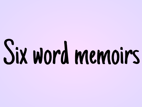 A Few 6 Word Memoirs