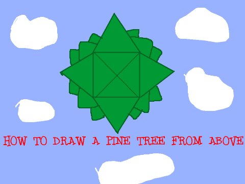 How to Draw a Pine Tree From Above