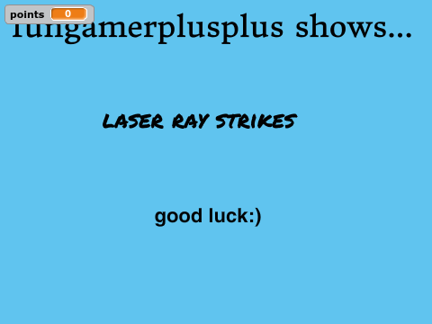 laser ray strikes