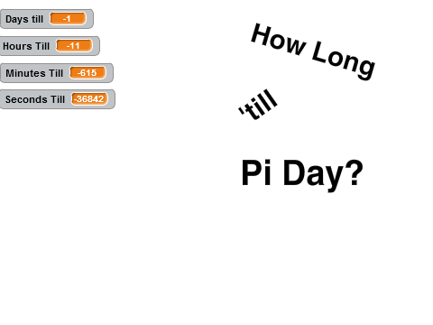 Time 'till Pi (π) Day