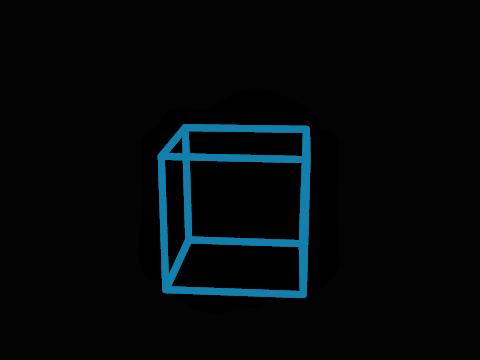 Wireframe test (3D Cube) v0.2