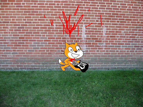 Scratch Cat gets impaled by signed beatles guitar