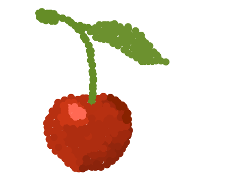 Cherry Pointillism/Dot Art