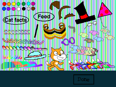 Cat Facts, Feed & Dress The Scratch Cat!