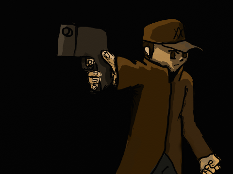 Aiden pearce art step by step