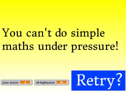 You Can't do simple maths under pressure!